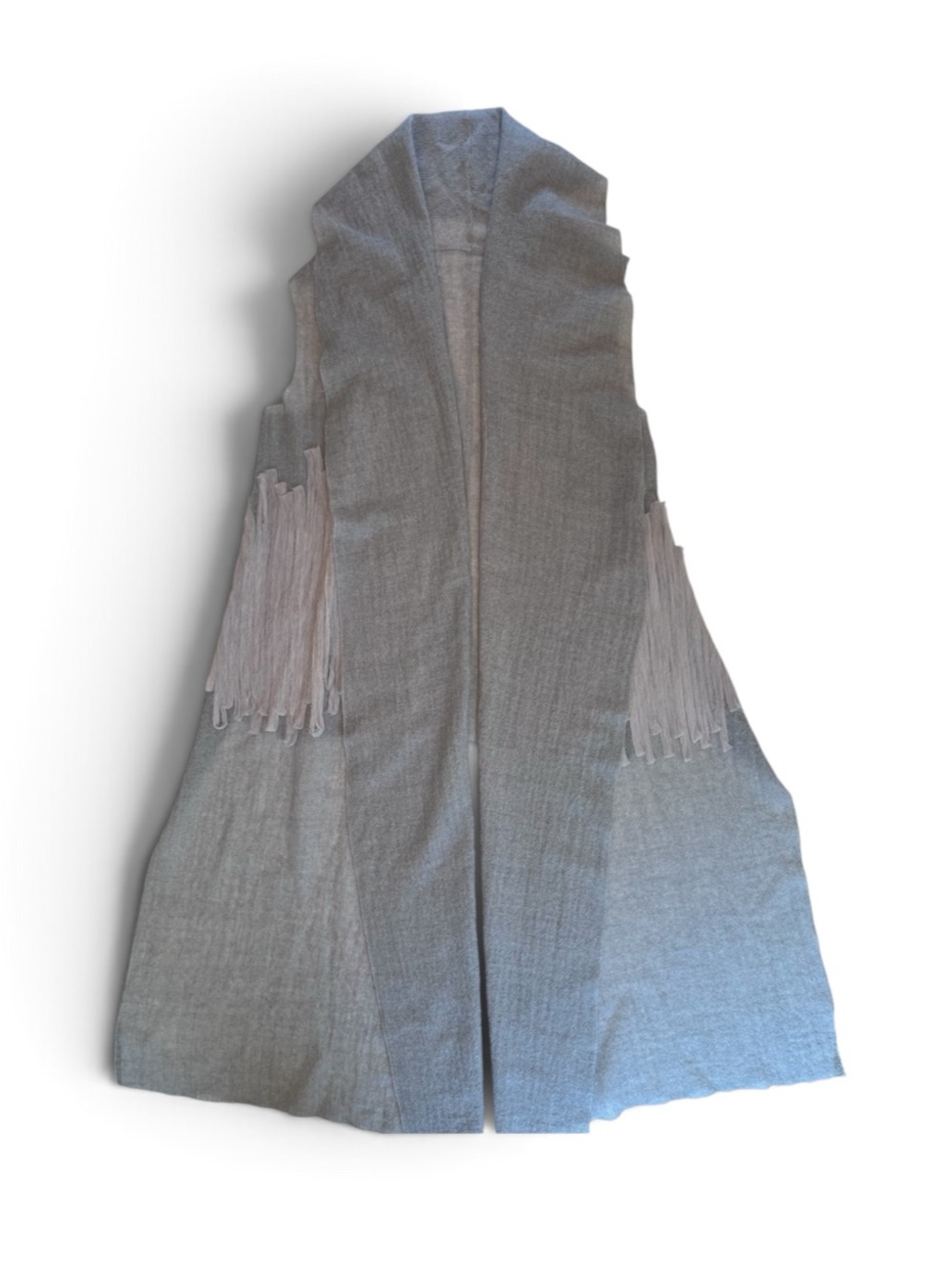 Luxury 100% Wool Vest with 100% Mulberry Silk Appliqué
